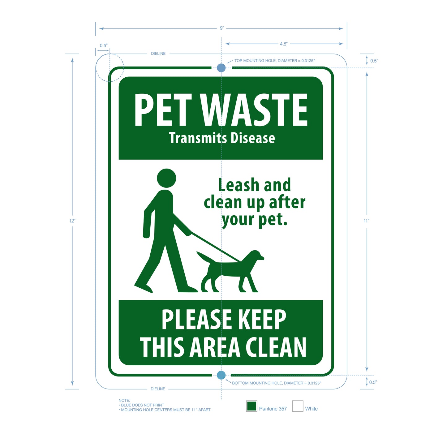 Pet Waste Station - Metal Sign